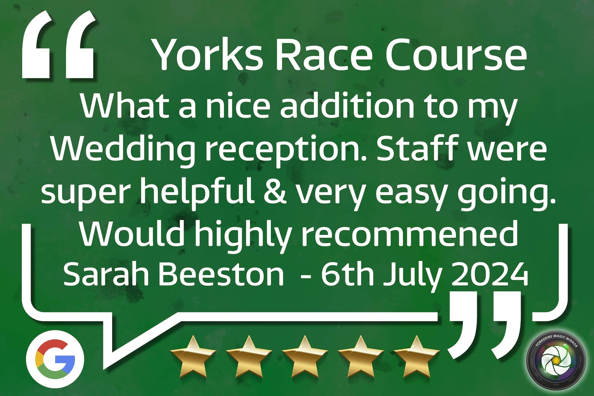 Sarah Beeston July 2024 York Race Course Wedding